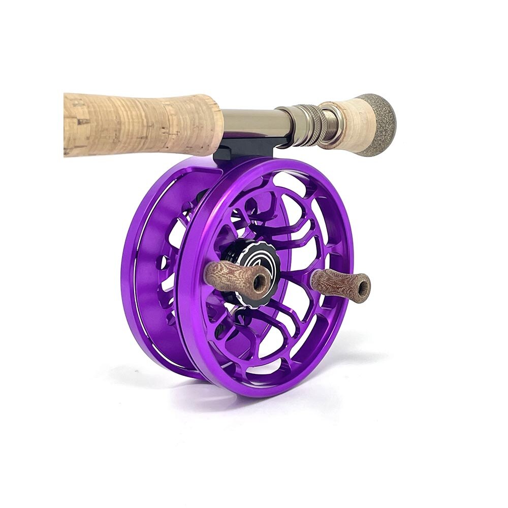 Cubalaya Outfitters Fair Chase G2 Click Pawl Fly Reel in Purple On Purple